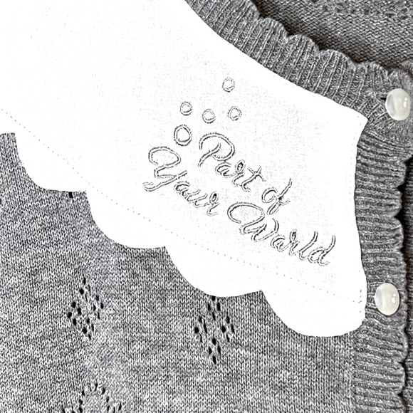 Disney The Little Mermaid Ariel Grey Pointelle Cardigan - Picture 12 of 15